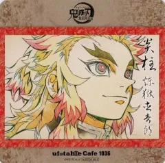 【中古】マグカップ・湯のみ 煉獄杏寿郎 コースター 「鬼滅の刃 無限列車編・遊郭編 キャラクター絵巻カフェ in ufotable Cafe×マチ★アソビCAFE 第一期」 ドリンクメニュー注文特典