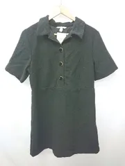 ◇ ⊂ 未使用 H&M エイチアンドエム タグ付き ツイード調 半袖 ミニ ワンピース サイズEUR L US L ブラック レディース E  【1507010007528】