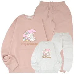 マイメロディ トレーナー スウェット パンツ セットアップ 裏起毛 ルームウェア 部屋着 パジャマ mm1644-76