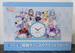 36.ホロライブくじ ホロクッキング おかわり！ ラスト賞 複製サイン入りアクリルクロック 未開封
