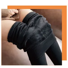 『超暖』ハイウエスト 厚手裏起毛付タイツ 美脚『300g/1,200デール』