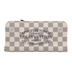 ☆E4474 ルイヴィトン 2つ折り長財布 ポルトフォイユ・アンソリット N63221 ダミエ アズール ホワイト ネイビー LOUIS VUITTON