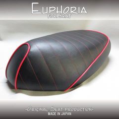 □【JOG SA36J　JOG ZR SA39J　ジョグ】カスタムシート　黒/赤（タックロール）《Euphoria》張替え済!!□MK51789