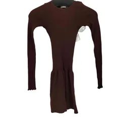 ヨウジヤマモト Yohji Yamamoto 80S~90S 丸文字 リブニット L/S ワンピース レディース 表記無 のサムネイル