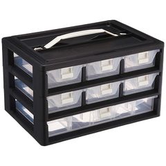 JEJアステージ ストッパーケース ブラック 3B-601 [幅29.4×奥行20×高さ17.5cm] 工具箱 ツールボックス 道具箱 収納 0
