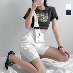 デニム サロペット ショートオーバーオール サスペンダー付き デニムショートオールインワン レディース ワンショルダー ハイウエスト 美脚 脚長 ホットパンツ 韓国 ショートパンツ 短パン お洒落 オルチャン ボトムス アシンメトリー 86XANYT-009