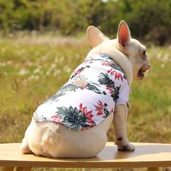 アロハシャツ 犬服 猫服 ペット服 柄シャツ 春夏 ペット用品 ペットウェア わんちゃん ドッグ服 おしゃれ 花柄シャツ 半袖シャツ 小型犬 トップス 襟付き