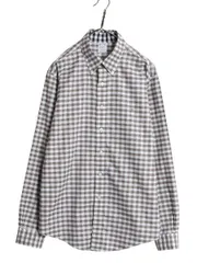 【お得なクーポン配布中!】 ブルックスブラザーズ ギンガム チェック 長袖 ボタンダウン シャツ メンズ L スーピマ コットン オックスフォード ノーアイロン シンプル