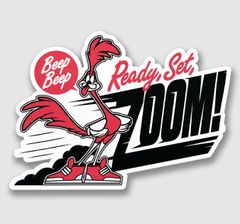 ロード ランナー ステッカー Looney Tunes Road Runner Ready, Set, Zoom Sticker 正規品