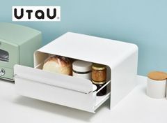 ブレッドドロワー UtaU 幅約43.7cm 天板平面約38cmタイプ ピュアホワイト SI-515016 / カームグレーSI-515017 ビーワーススタイル （ Be Worth Style ） ブレッドケース パン収納 引き出しタイプ