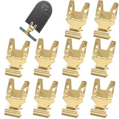 【迅速発送】VitalBloom カードクリップ プライスカード立て カード差し10個入 値札 ディスプレイ ポップクリップ 角度調整可能 滑り止め付 金属 値札 業務用 店舗用品 (ゴールド)