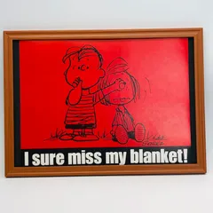 ビンテージ　カレンダー　BOOK ポスター　ピーナッツ『 ライナスとパティ 』 1970's　額付　※当時物　オリジナル アメリカ 輸入雑貨　ヴィンテージ　雑誌　アドバタイジング 　アートフレーム　レトロ　 　( AZ2022 )