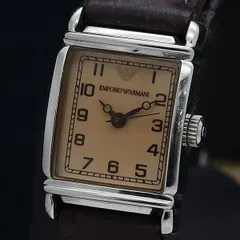 エンポリオアルマーニ QZ スクエア ブラウン系文字盤 レディース腕時計 2000000 NSK MTM