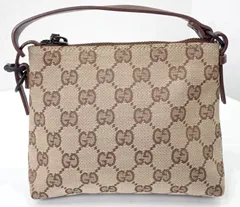 【美品】GUCCI グッチ　アクセサリーポーチGG柄 キャンバスレザー グッチ 楽天市場】【バッグ】GUCCI グッチ GGキャンバス アクセサリー