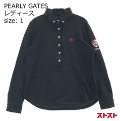 PEARLY GATES パーリーゲイツ 長袖ポロシャツ ボタンダウン ブラック系 1 [240001806802]#