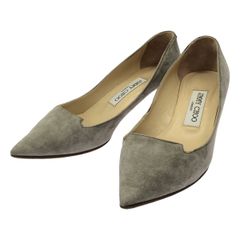美品 JIMMY CHOO AGNES 247 グレー スエードパンプス 38 - メルカリ