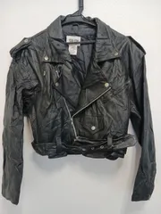 I37014881【中古ヴィンテージ品】STAR CODY　メンズ　ダブルライダースジャケット　本革　ブラックレザー