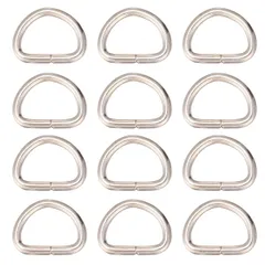 Dカン 30個セット 手芸 アクセサリーパーツ 手芸用カン レザークラフト金具 (内径15mm シルバー)