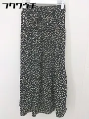 ◇ fifth フィフス 総柄 ロング ギャザー スカート ブラック ベージュ系 レディース  【中古】 【1201170002866】