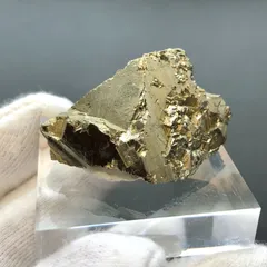 美品 希少 綺麗 レア 特大】パイライト 原石 約10x6x7cm(送込)-