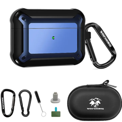 【2個セット】AirPodspro、AirPods2&1用　黒　ブルー