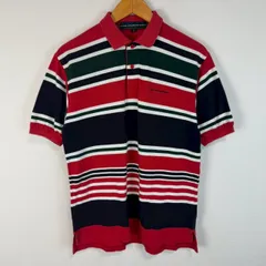 COLOURSPORT Alexander Julian アレキサンダージュリアン ポロシャツ ボーダー 総柄 マルチカラー Mサイズ メンズ 古着のサムネイル