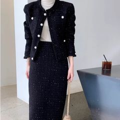 新品タグ付 bluelea Double button tweed jacket - メルカリ