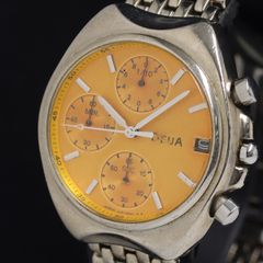 SEIKO ALBA DEUA セイコー 廃盤 クロノグラフ オレンジ 稼働品 - メルカリ