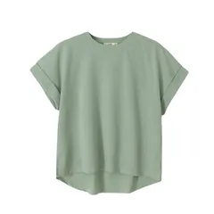 レディース Tシャツ 綿 ヨガ フィットネス 半袖 折り返し袖 ゆったり 体型カバー 丸首 トップス 吸汗速乾 カジュアル 普段使い 大きめ シンプル 白 rr-051