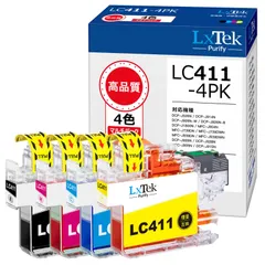 【数量限定】411 互換インクカートリッジ 4色セット 対応 LC411BK 大容量タイプ (Brother) プリンターインク ブラザー 対応型番: LC411-4PK DCP-J526N LC411 DCP-J926N MFC-J739DN Purify