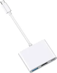 【在庫処分】USB Type-C HDMIアダプタ JastBang USBタイプC 4K HDMIポート+USB 3.0ポート+タイプC 急速PD充電+USB2.0 2イン1ポート 変換アダプタ UHD iPhone 15+/MacBook Pro/