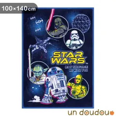 un doudou スターウォーズ ハーフ毛布 100×140cm 大きめ ニューマイヤー STAR WARS ダース・ベイダー ヨーダ R2-D2 C-3PO ブランケット ハーフ毛布 お昼寝 寝冷え対策 防寒 ベビー用品 新品 NS2400-SW