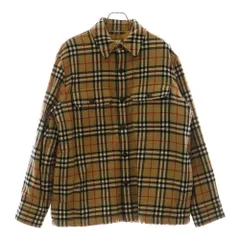BURBERRY (バーバリー) ノバチェック 裏地ボア 6B シャツジャケット ブルゾン 8043839 ブラウンのサムネイル