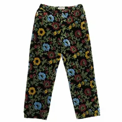 美品 21aw ステューシー STUSSY BIG OL JEAN FLORAL JACQUARD VELOUR PANTS パンツ フローラル 花柄 ジャガード ベロア生地 5ポケット ジーンズ 28 黒 ブラック/■K54/メンズのサムネイル