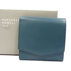 美品◆MARGARET HOWELL idea マーガレットハウエル 二つ折り財布 レザー ウォレット 牛革 レディース メンズ
