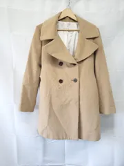 ◇ ⊇ COMME CA ISM コムサイズム ウール混 長袖 ピーコート サイズＭ ベージュ系 レディース E  【1507160003913】
