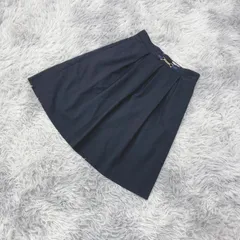 【良品】ROPE PICNIC ロペピクニック  ひざ丈スカート【38】カジュアル  ガーリー  レディース  黒系  ブラック【送料無料】