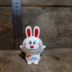 内藤ルネ　白うさぎ　貯金箱　RUNE Yahoo!オークション - 希少 内藤ルネ うさぎ 貯金箱 しあわせ