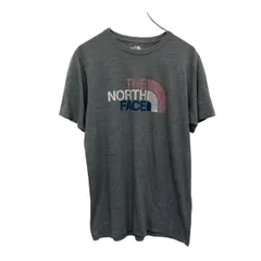 THE NORTH FACE 半袖 ロゴTシャツ M グレー ザノースフェイス プルオーバー SLIMFIT アウトドア 古着卸 アメリカ仕入 a704-6075
