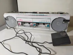SHARP W ラジカセ　G F-818ST ジャンク扱い　レトロ ジャンク品 SHARP シャープ ラジカセ QT-S2 レッド 昭和レトロ ラジオ