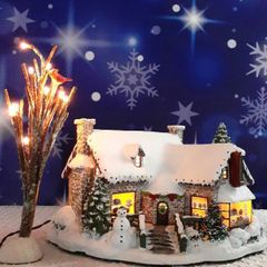 トーマスキンケード イギリス 田舎町 クリスマスのおもちゃ屋  ジオラマ ライト