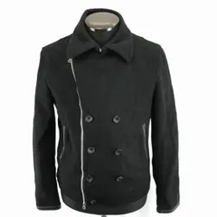 RUPERT EDGE★ライダース風/ウール/Pコート【メンズM/黒】ブルゾン/jumper/ショート丈/ダブルジップ/ルパート/エッジ◆BC134<sale>