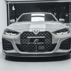【FUTURE DESIGN 正規品】BMW 4シリーズ i4 M50 G26 グランクーペ Mスポーツ フロント用 リップスポイラー 本物DryCarbon ドライカーボン カスタム エアロ