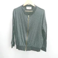 ◇ Θ n'OrLABEL ノアールレーベル 薄手 長袖 カーディガン パーカー サイズ Free ブラック系 レディース E  【1502030048414】