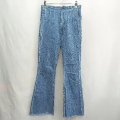 ◇ Θ◎ MERCURYDUO マーキュリーデュオ カットオフ フレア デニムパンツ ジーンズ サイズM ブルー レディース E  【1502060004589】