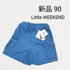 【新品】Little WEEKEND 90 ベビー リトルウイークエンド ハーフパンツ デニム 春 夏
