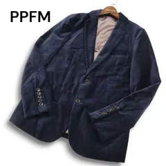 PPFM ペイトンプレイス 秋冬 ベロア★ アンコン テーラード ジャケット ブレザー Sz.M メンズ 紺 ネイビーのサムネイル