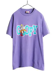 【お得なクーポン配布中!】 90s USA製 ディズニー オフィシャル グーフィー プリント Tシャツ メンズ レディース S M 90年代 オールド キャラクター シングルステッチ