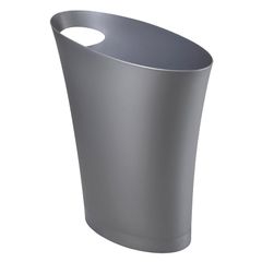 umbra SKINNY CAN ゴミ箱 楕円 ふたなし ペール ダストボックス 7.5L チャコール 1