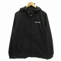 デサント DESCENTE 美品 マウンテンパーカー ジップアップブルゾン ロゴプリント XL 黒 ブラック /FFのサムネイル